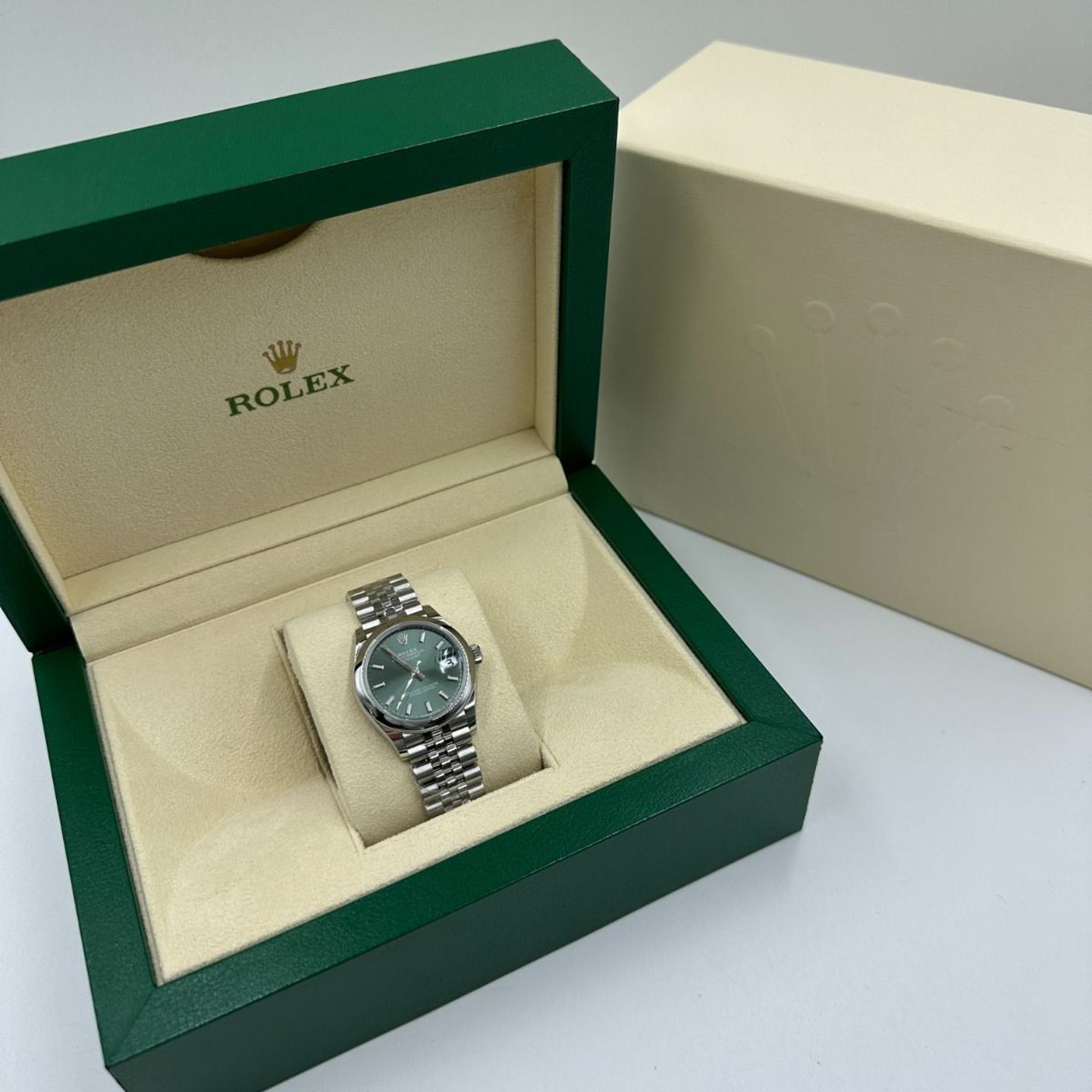 Rolex Datejust 31 278240 (2024) - Groen wijzerplaat 31mm Staal (3/8)