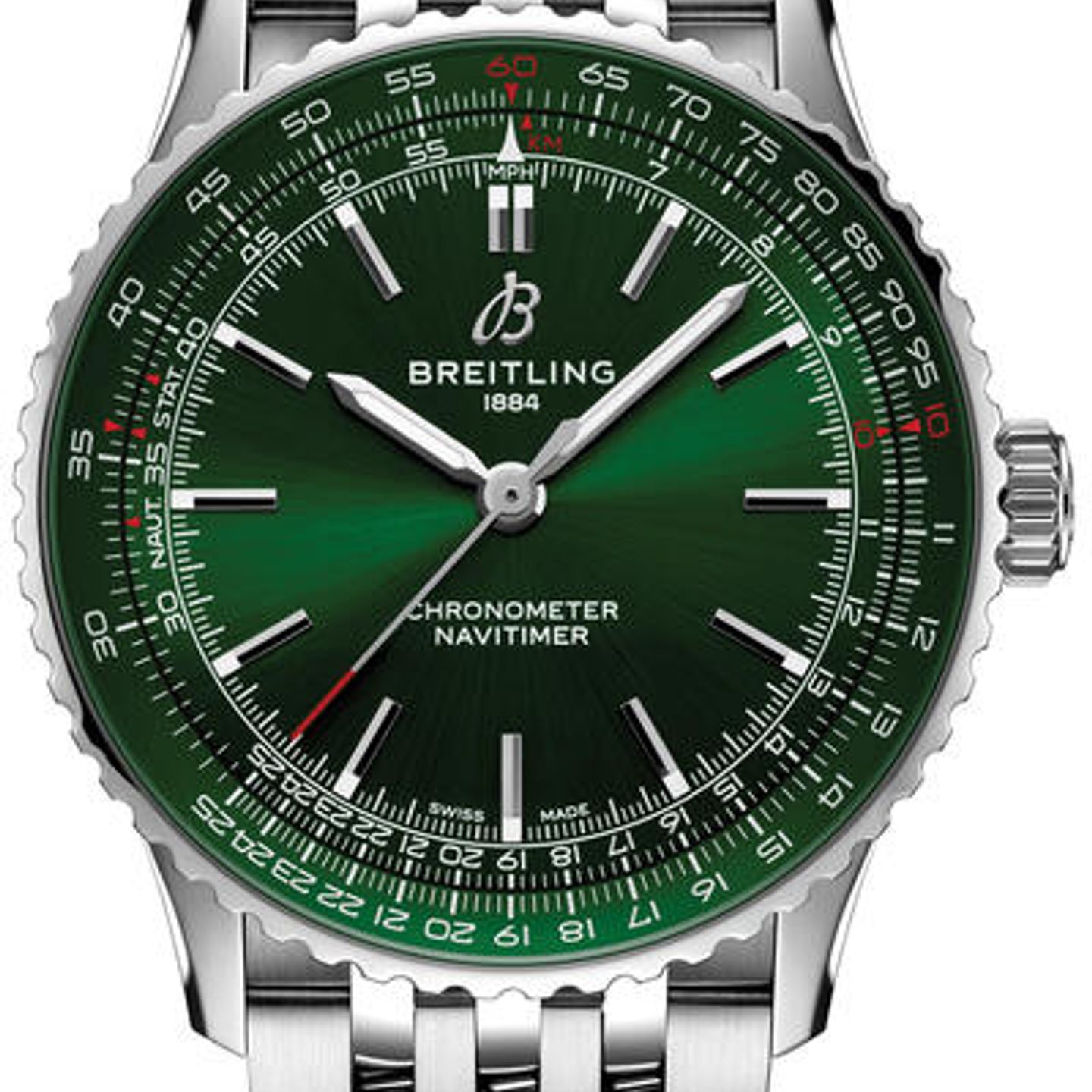 Breitling Navitimer A17329371L1A1 (2026) - Groen wijzerplaat 41mm Staal (1/1)