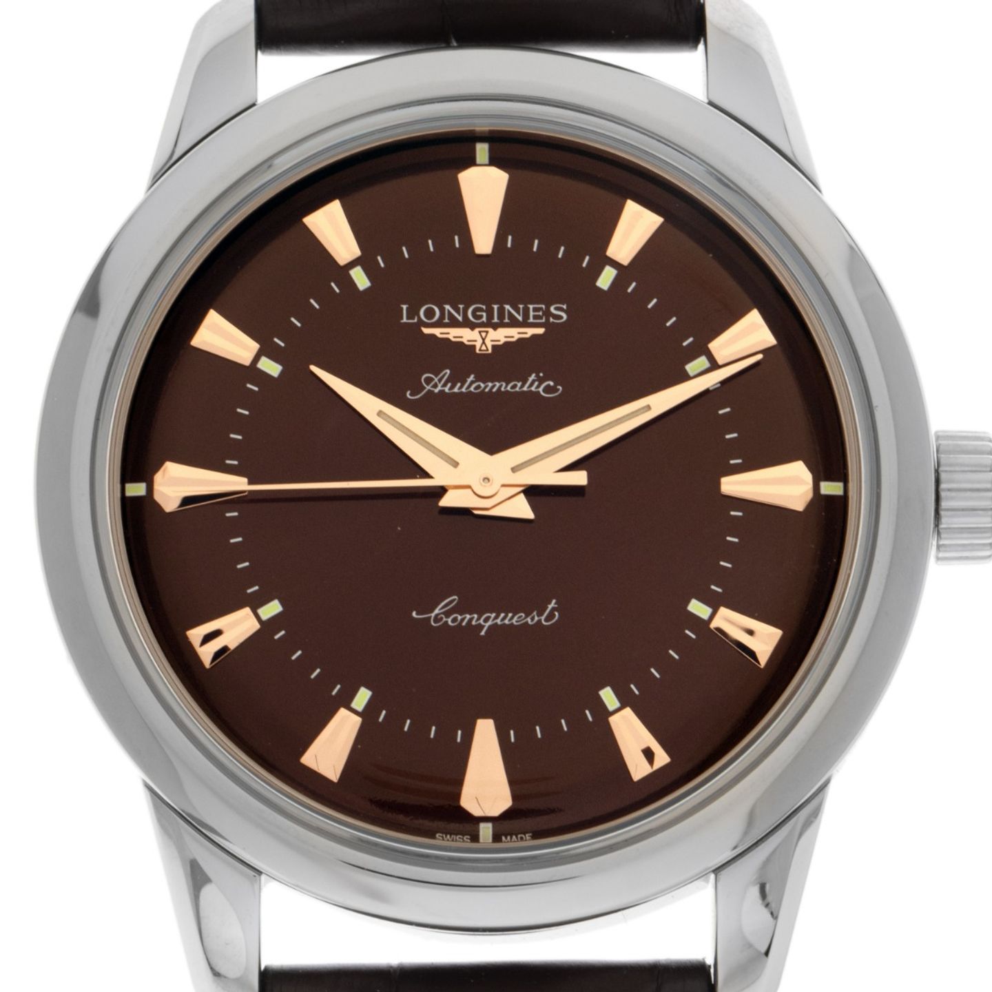 Longines Conquest Heritage L1.649.4.62.2 (2025) - Brown dial 40 mm Steel case (1/7)
