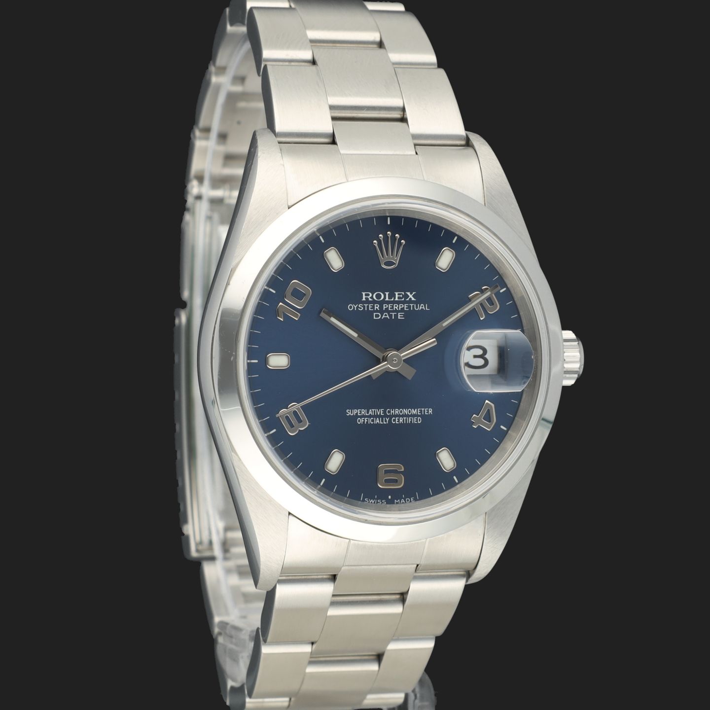 Rolex Oyster Perpetual Date 115200 (2000) - 34mm Staal (4/8)