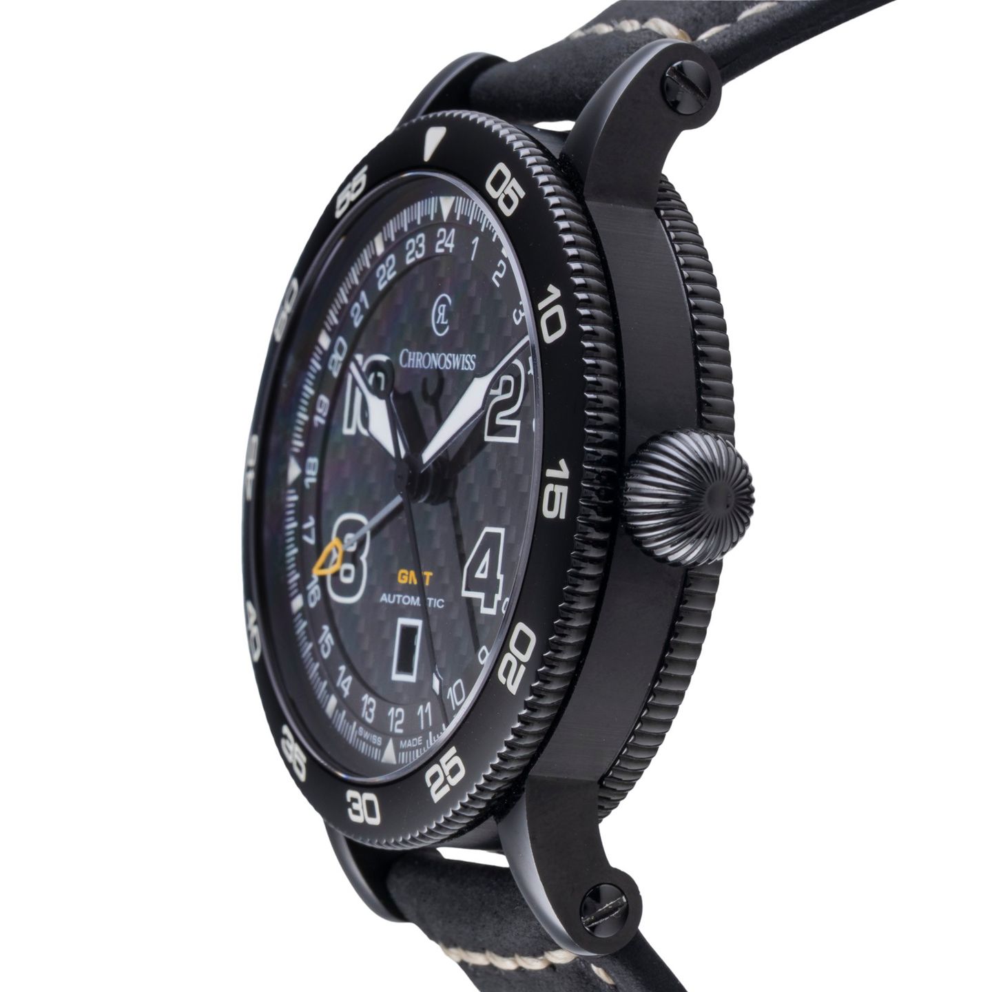 Chronoswiss Timemaster CH-2535/T1-2 (2016) - Black dial 45 mm Steel case (6/8)