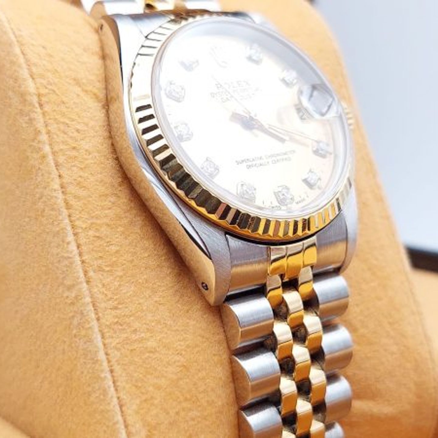 Rolex Datejust 31 68273 (1990) - Champagne dial 31 mm Gold/Steel case (4/8)