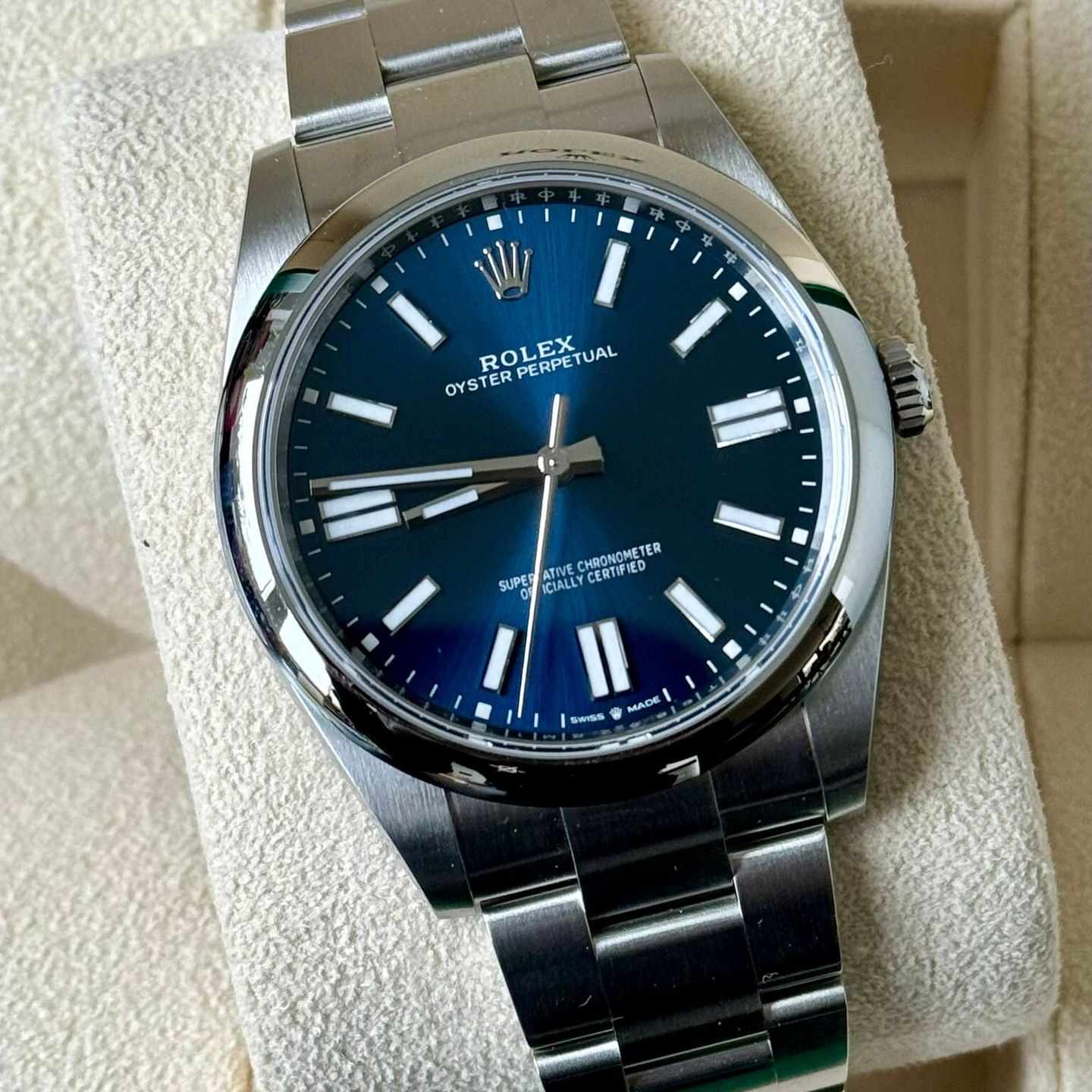 Rolex Oyster Perpetual 41 124300 (2023) - Blue dial 41 mm Steel case (1/7)