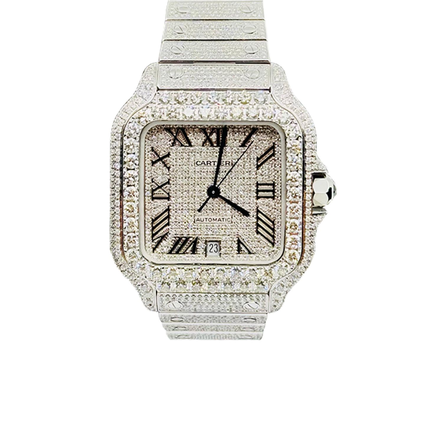 Cartier Santos WSSA0018 (2024) - Silver dial 40 mm Steel case (1/8)