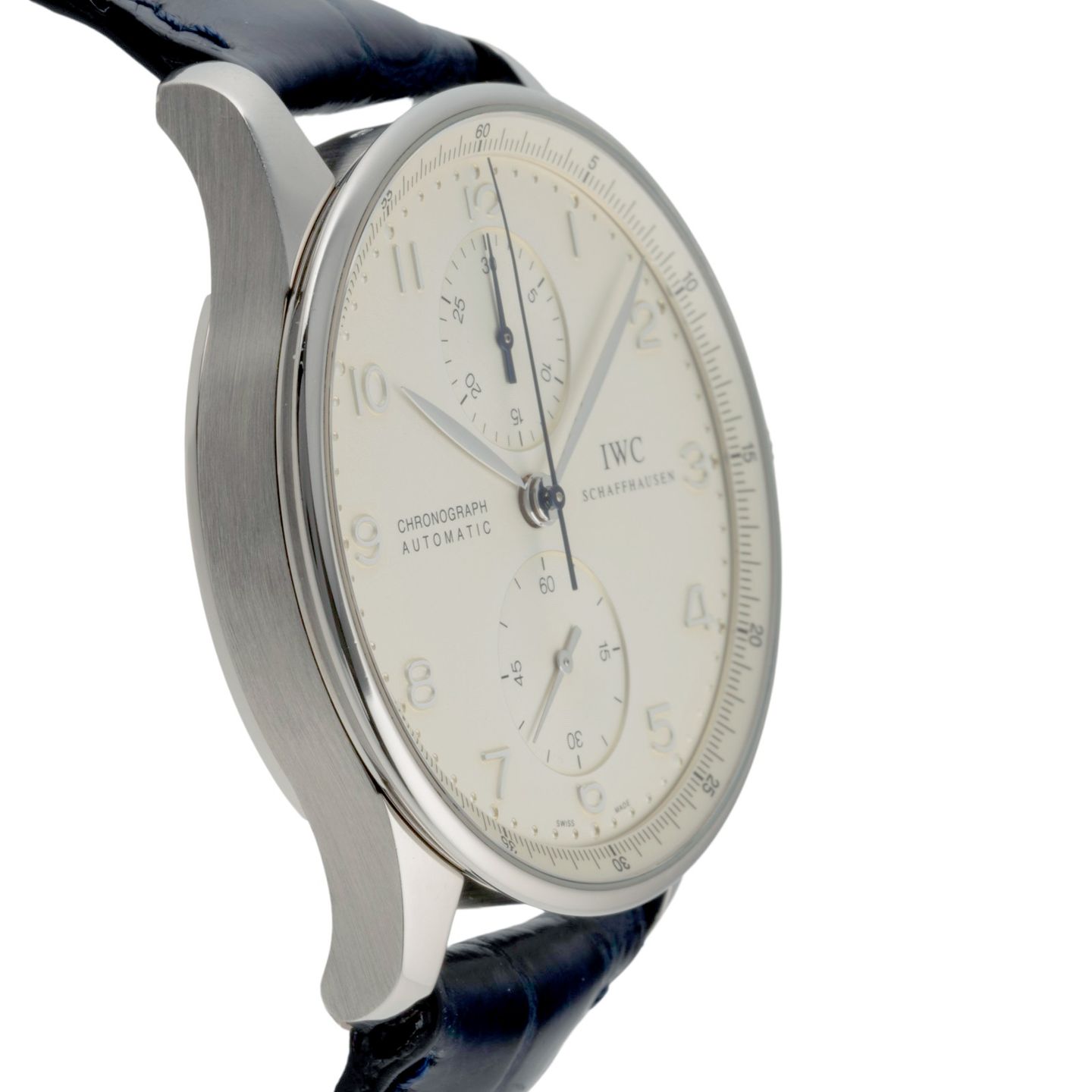 IWC Portuguese Chronograph IW371405 (2005) - Zilver wijzerplaat 41mm Witgoud (7/8)