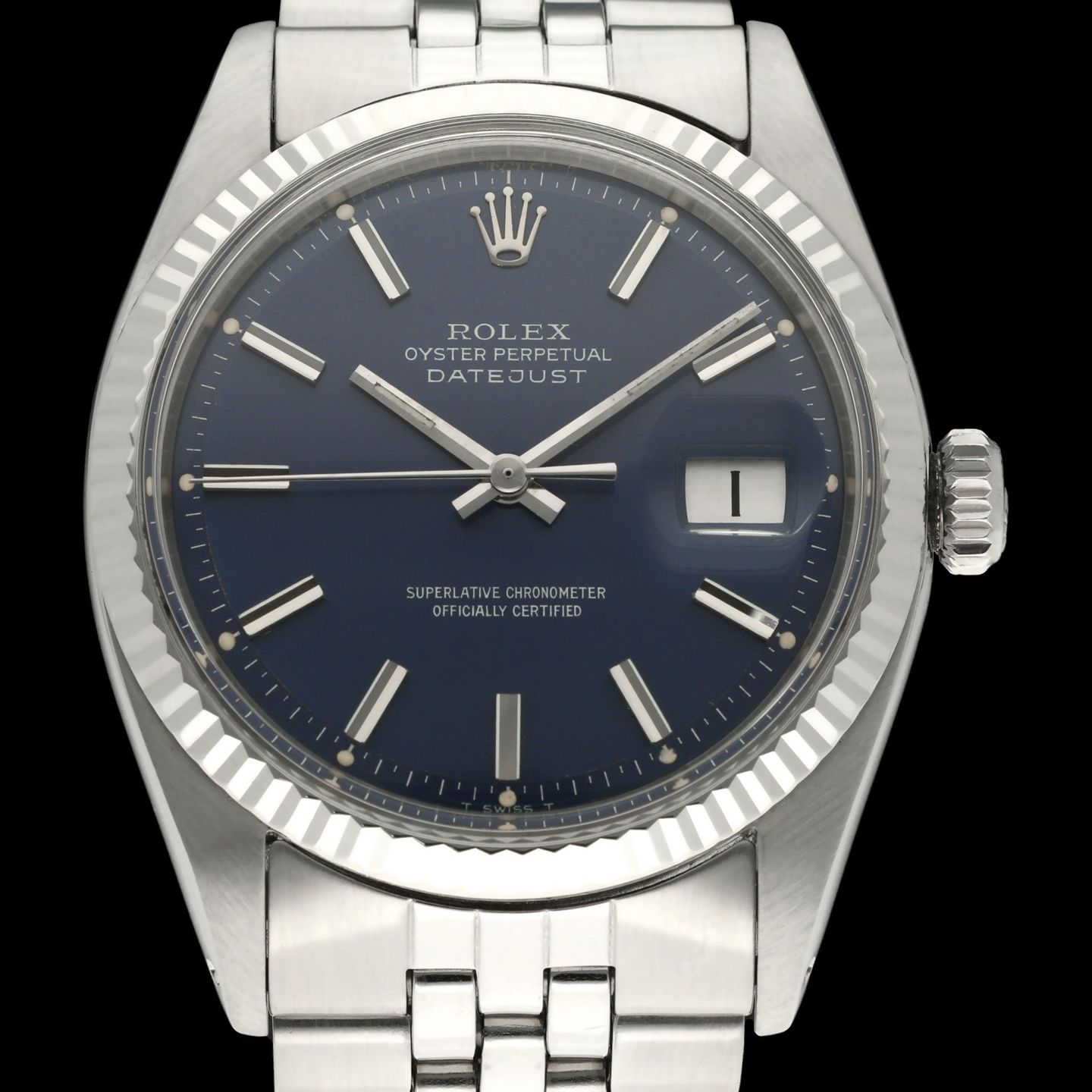 Rolex Datejust 1601 (1971) - Blue dial 36 mm Steel case (1/7)