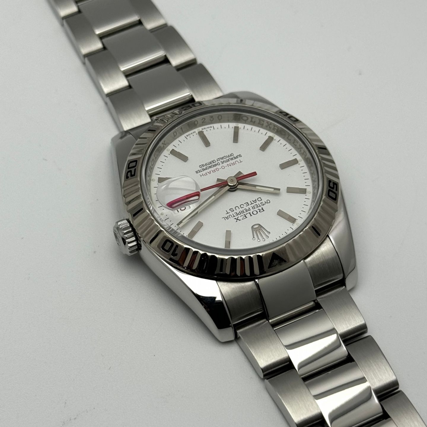 Rolex Datejust Turn-O-Graph 116264 (2005) - Wit wijzerplaat 36mm Staal (8/10)