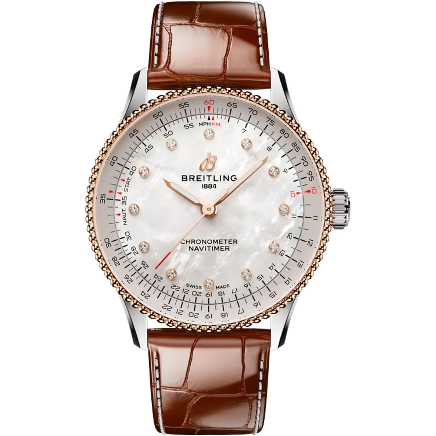 Breitling Navitimer U17327211A1P1 (2023) - Parelmoer wijzerplaat 36mm Staal (1/1)