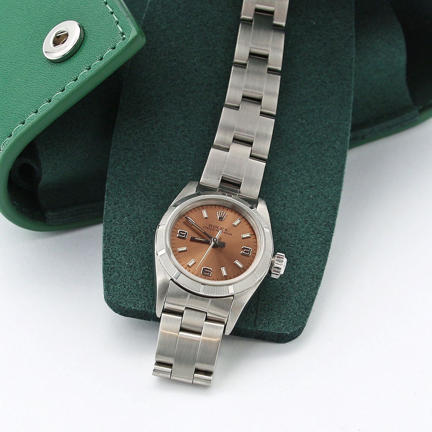 Rolex Oyster Perpetual 26 67230 (1995) - Pink dial 26 mm Steel case (1/7)