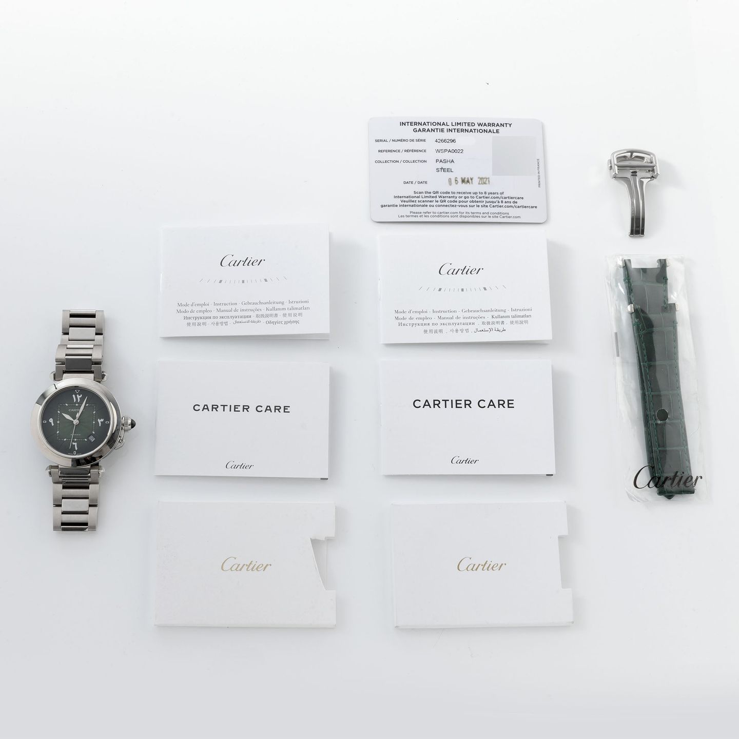 Cartier Pasha WSPA0022 (2021) - Green dial 41 mm Steel case (2/8)