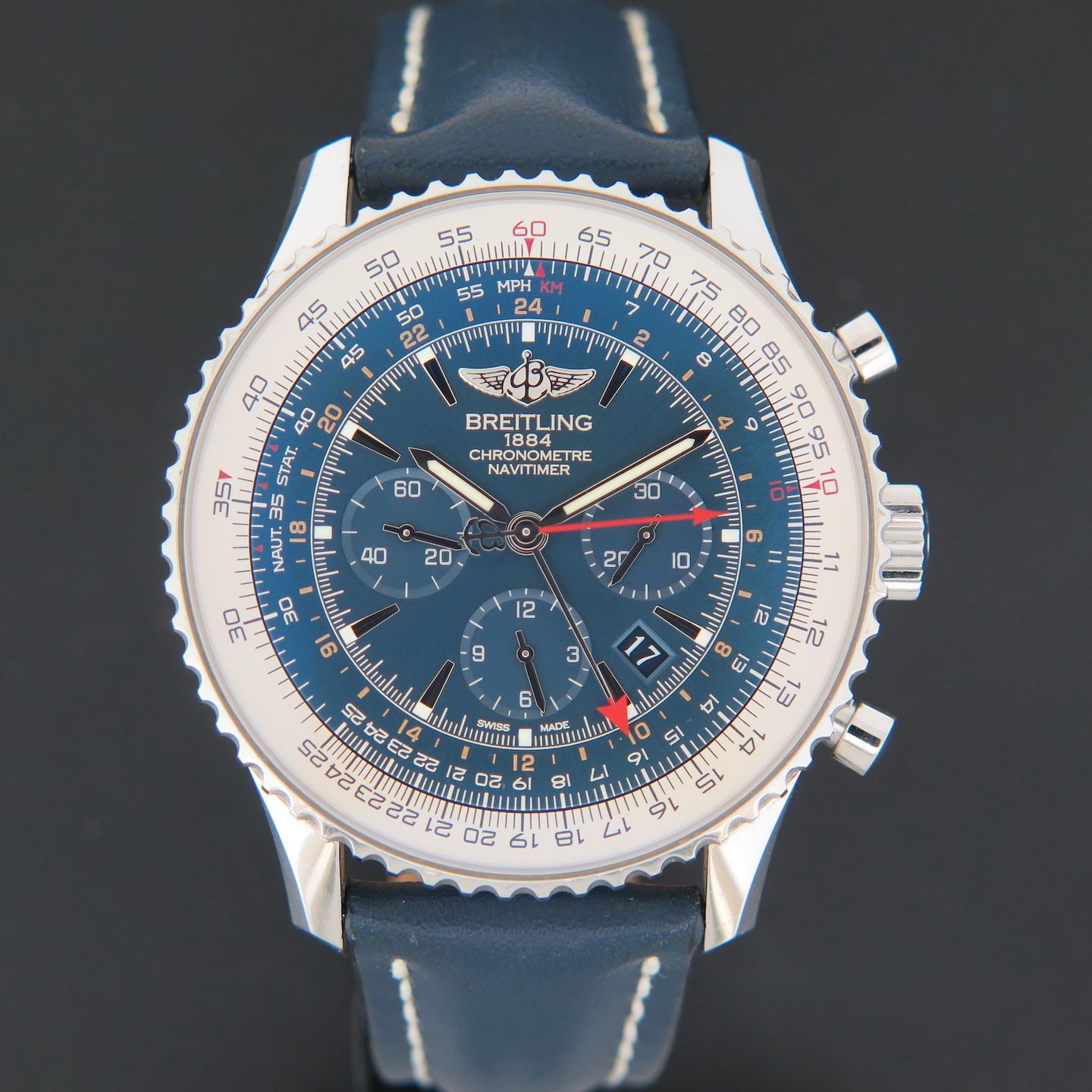 Breitling Navitimer AB01441 (2016) - Blue dial 48 mm Steel case (3/6)