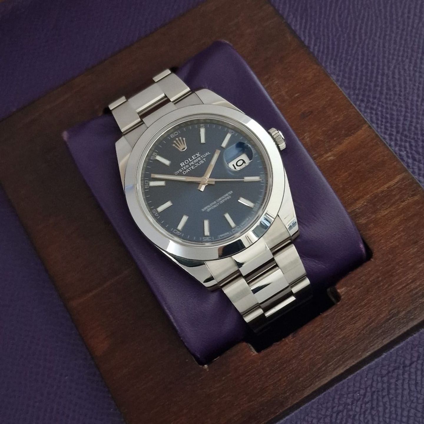 Rolex Datejust 41 126300 (2018) - Blauw wijzerplaat 41mm Staal (1/4)