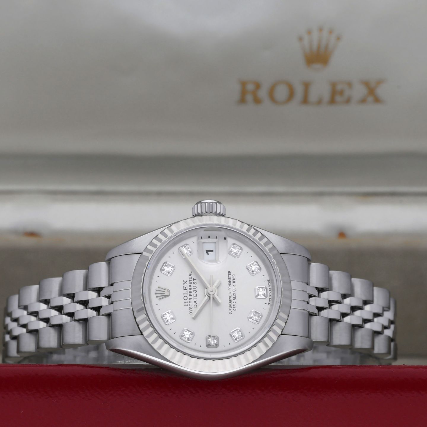 Rolex Lady-Datejust 69174 (1997) - Silver dial 26 mm Steel case (3/8)