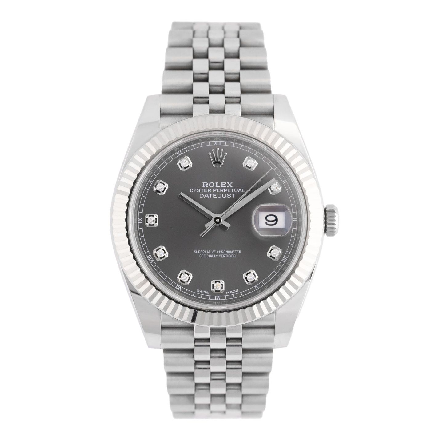 Rolex Datejust 41 126334 (2021) - Grijs wijzerplaat 41mm Staal (1/7)