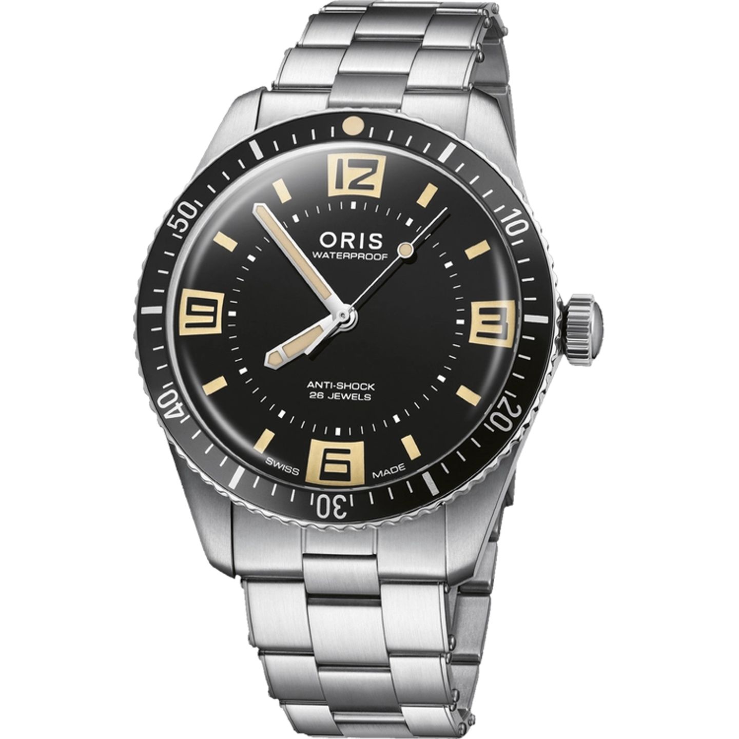 Oris Divers 01 733 7772 4034-Set (2026) - Zwart wijzerplaat 40mm Staal (1/1)
