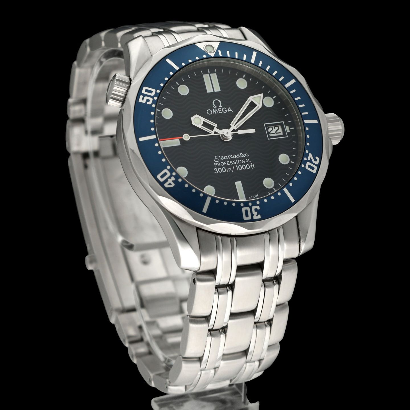 Omega Seamaster Diver 300 M 2561.80.00 (1998) - Blue dial 36 mm Steel case (4/8)