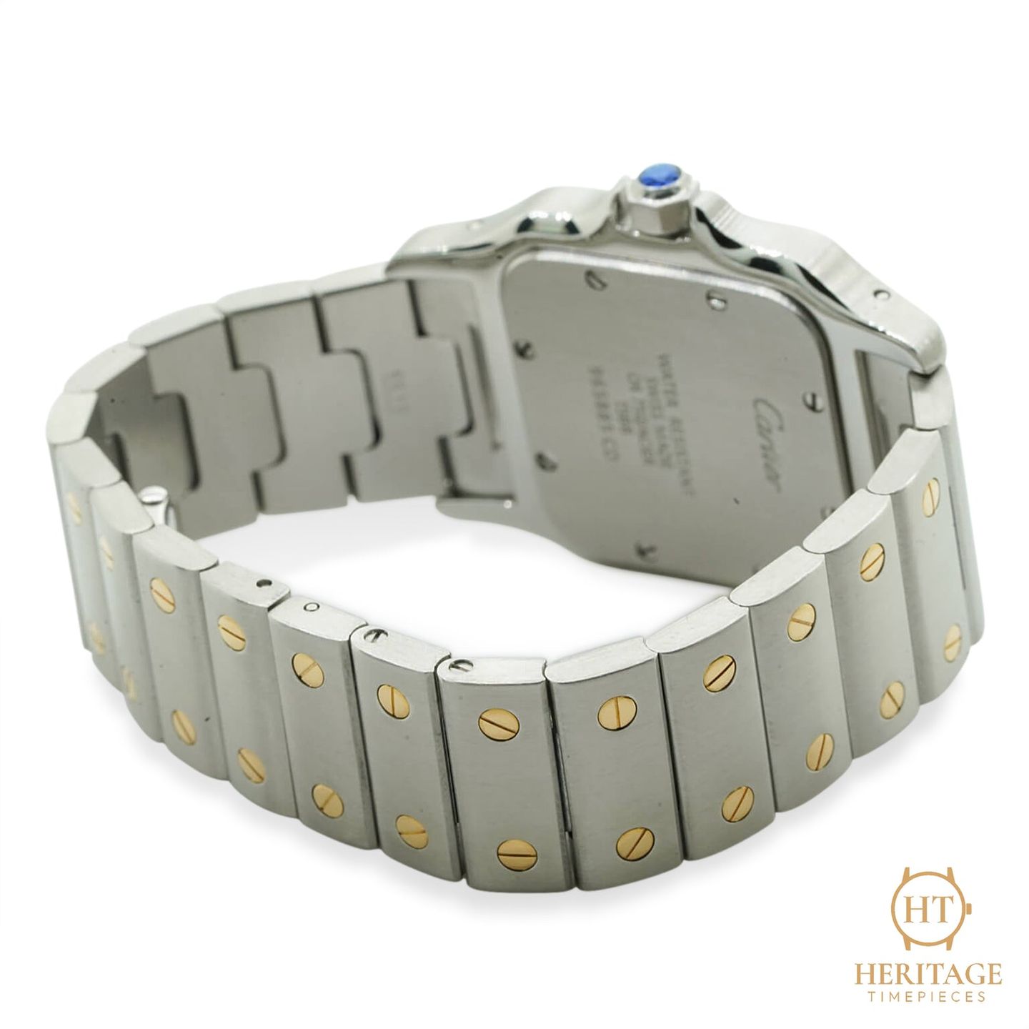 Cartier Santos Galbée W20011C4 (2000) - Silver dial 29 mm Gold/Steel case (8/8)