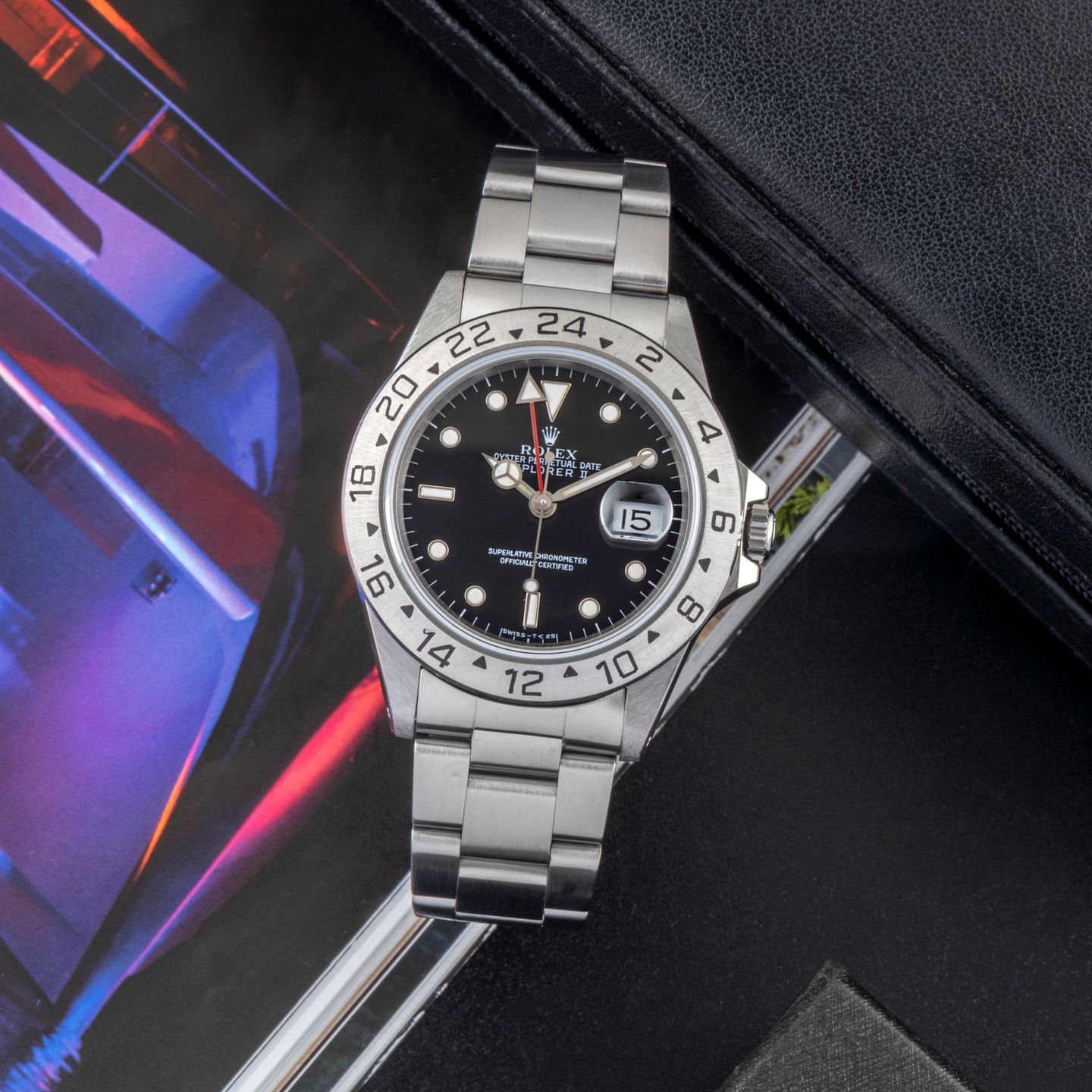 Rolex Explorer II 16570 (1997) - 40mm Staal (1/8)