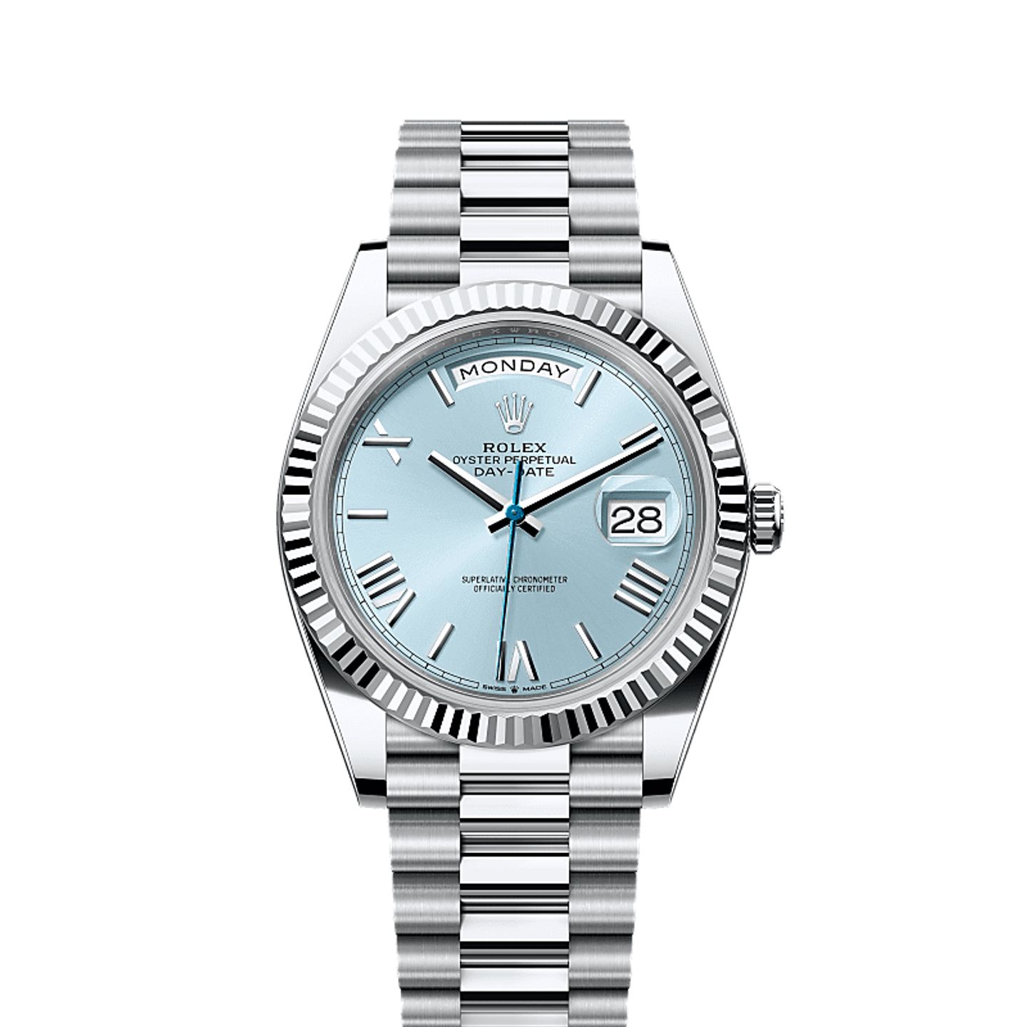 Rolex Day-Date 40 228236 (2024) - Blauw wijzerplaat 40mm Platina (1/1)