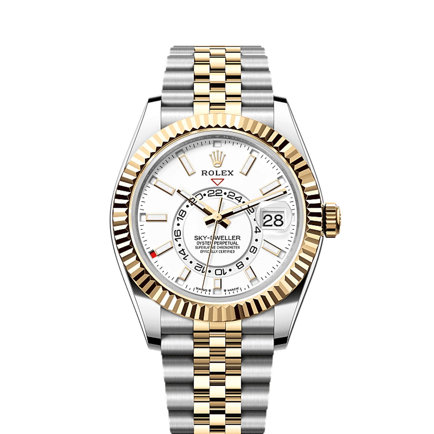 Rolex Sky-Dweller 336933 (2025) - Wit wijzerplaat 42mm Goud/Staal (1/1)