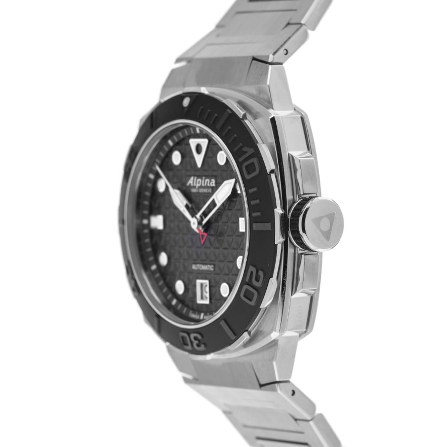 Alpina Seastrong AL-525G3VE6B (2025) - Zwart wijzerplaat Onbekend Staal (4/7)