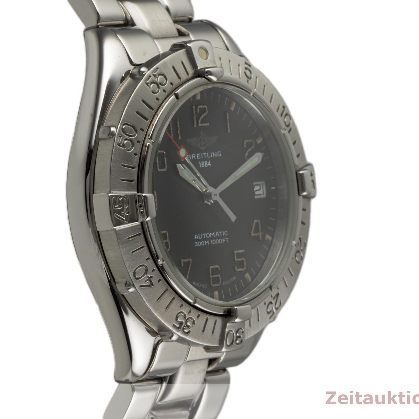 Breitling Colt Automatic A17035 (Unknown (random serial)) - Grey dial 38 mm Steel case (7/8)