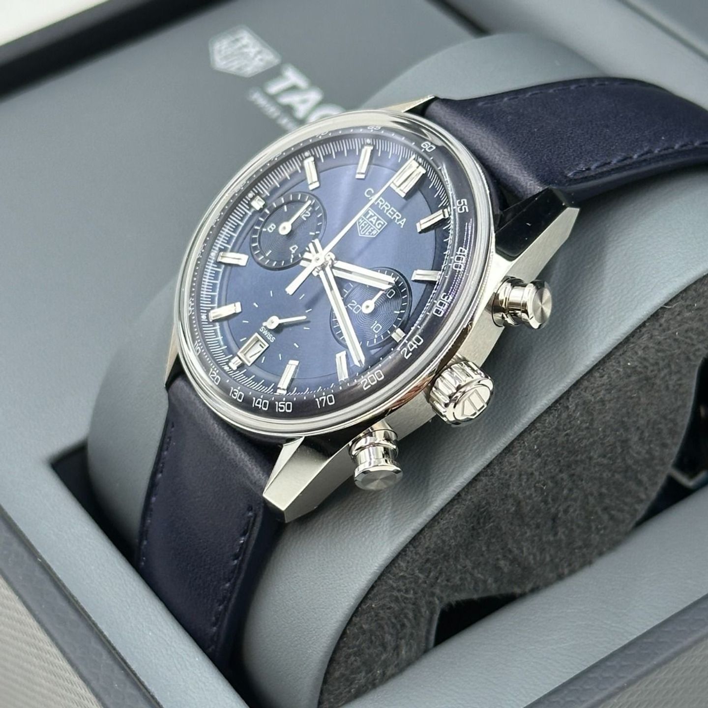 TAG Heuer Carrera CBS2212.FC6535 (2024) - Blauw wijzerplaat 39mm Staal (6/8)