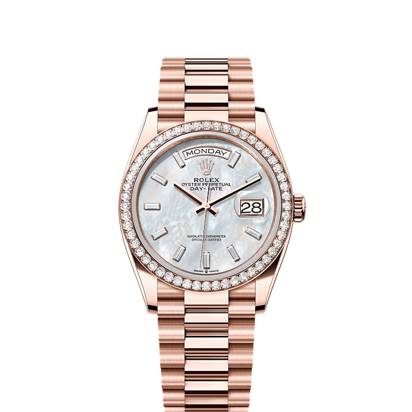 Rolex Day-Date 36 128345RBR (2025) - Wit wijzerplaat 36mm Roségoud (1/1)