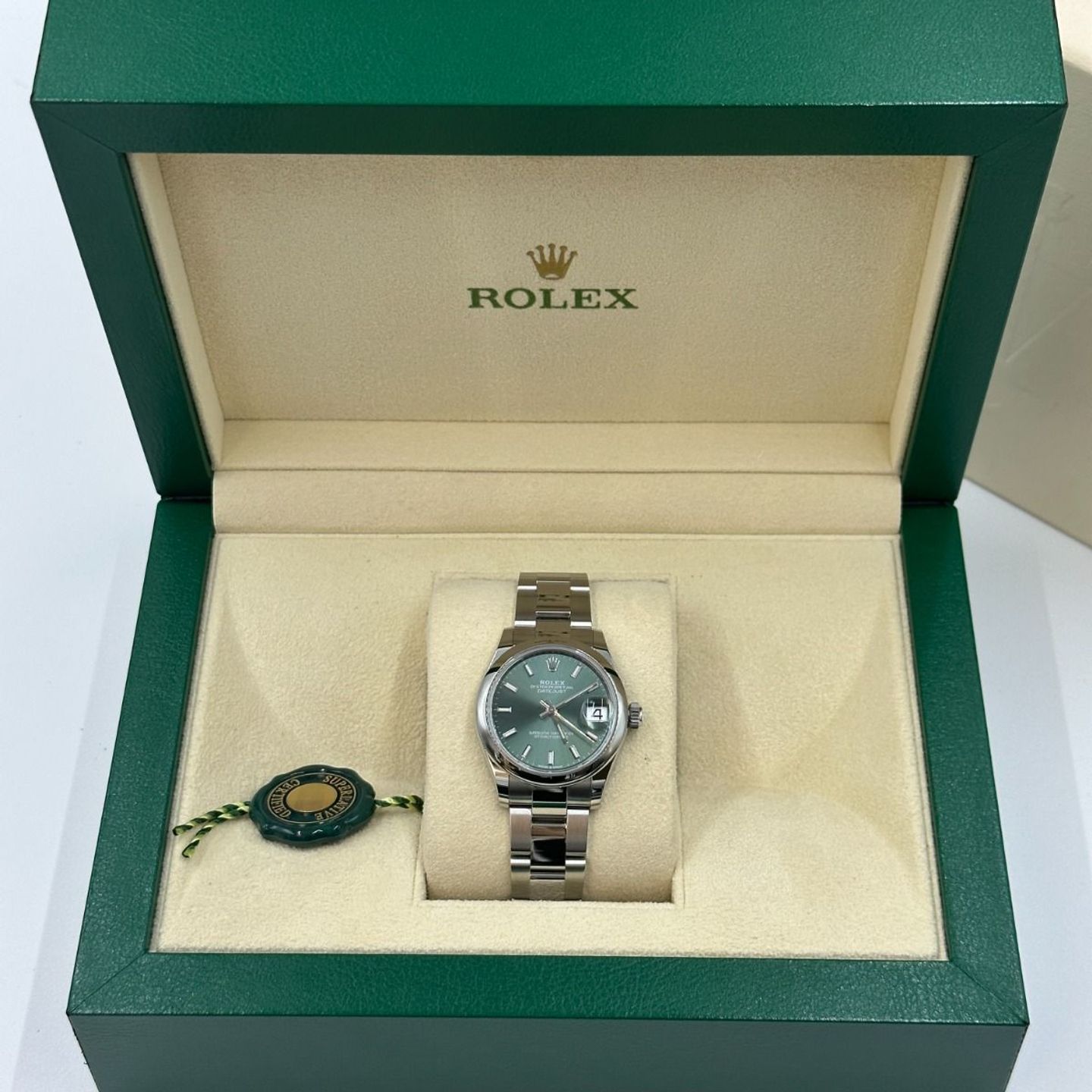 Rolex Datejust 31 278240 (2024) - Green dial 31 mm Steel case (4/8)