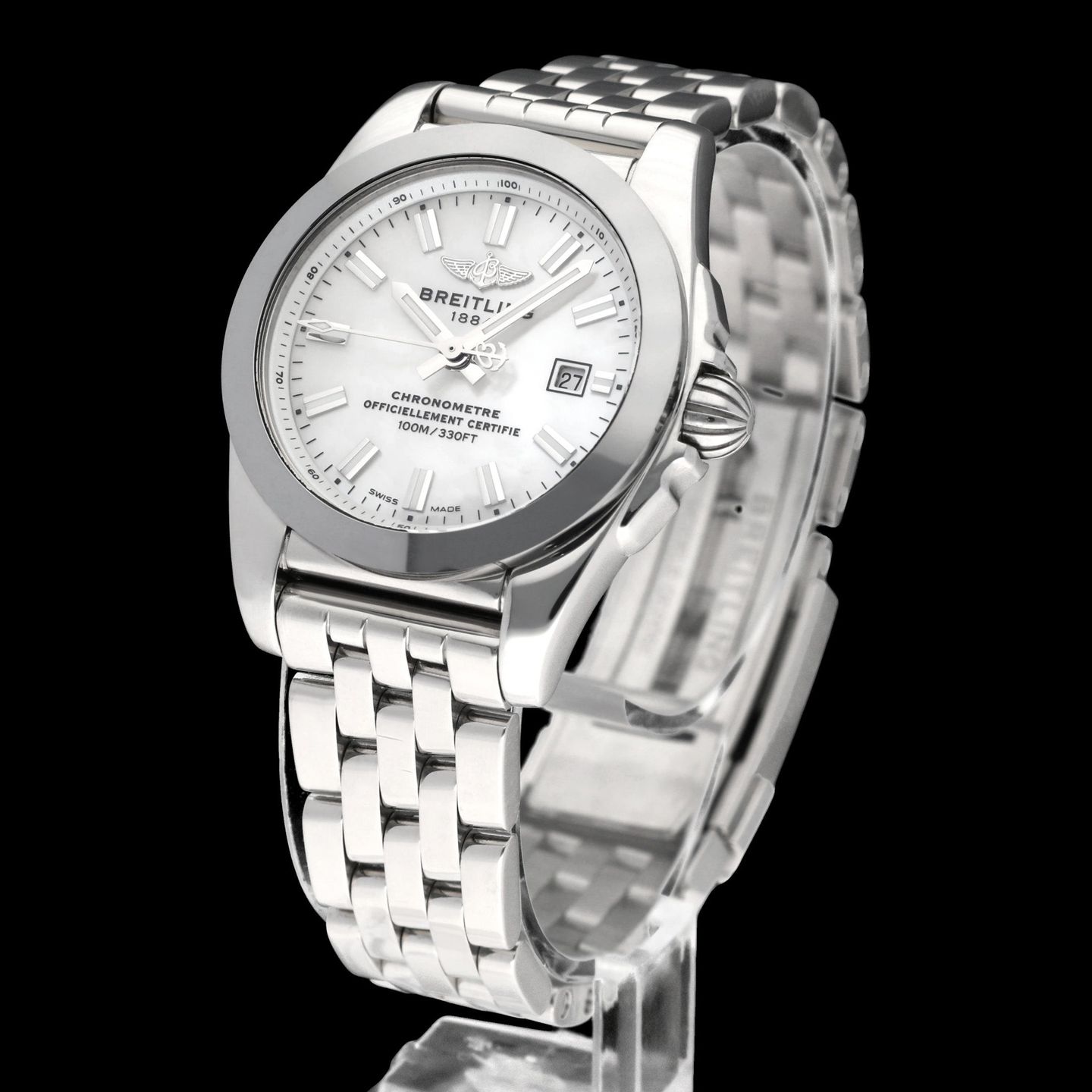 Breitling Galactic W72348 (2022) - White dial 29 mm Steel case (2/8)