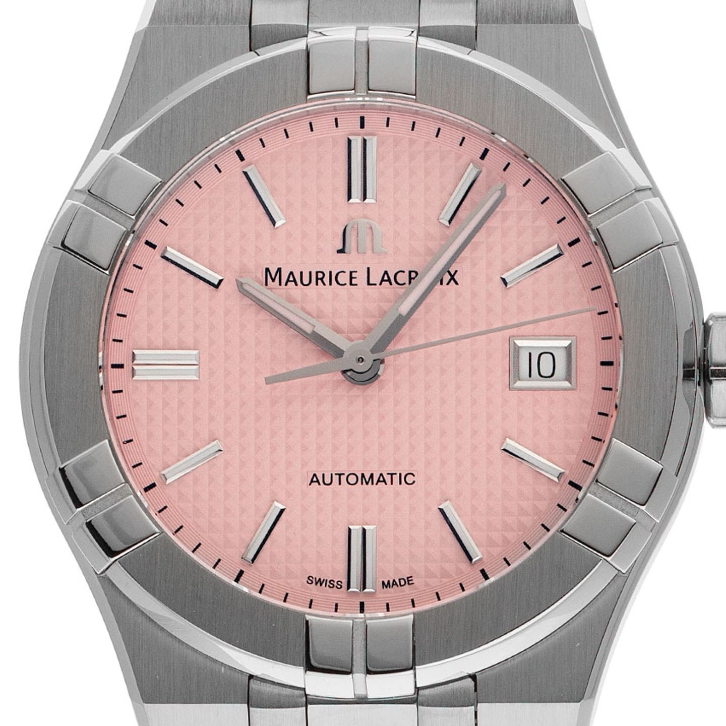 Maurice Lacroix Aikon AI6007-SS00F-530-E (Unknown (random serial)) - Pink dial 39 mm Steel case (1/7)