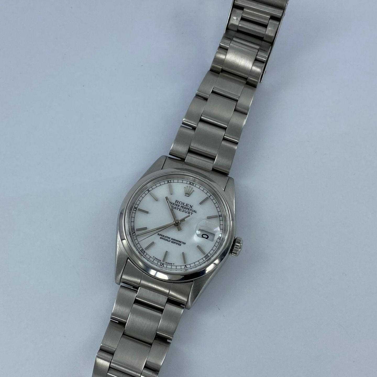 Rolex Datejust 36 16200 (1998) - White dial 36 mm Steel case (6/8)
