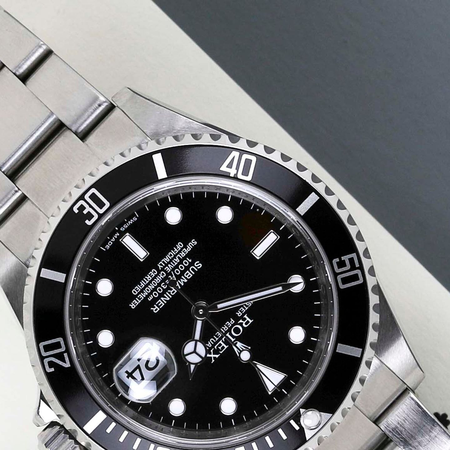 Rolex Submariner Date 16610 (2008) - Zwart wijzerplaat 40mm Staal (4/8)