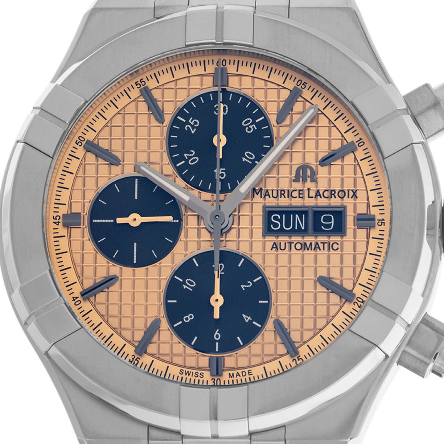 Maurice Lacroix Aikon AI6006-PVY11-170-1 (Unknown (random serial)) - Pink dial 44 mm Titanium case (1/7)