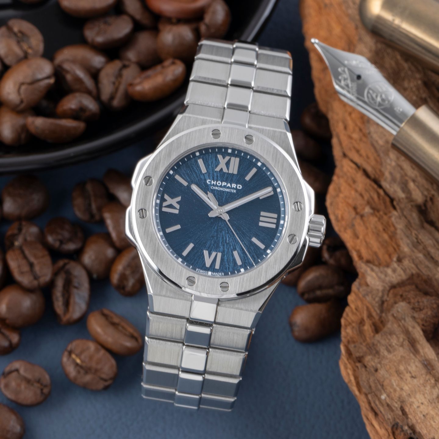 Chopard Alpine Eagle 298617-3001 (Unknown (random serial)) - Blue dial 33 mm Steel case (1/8)