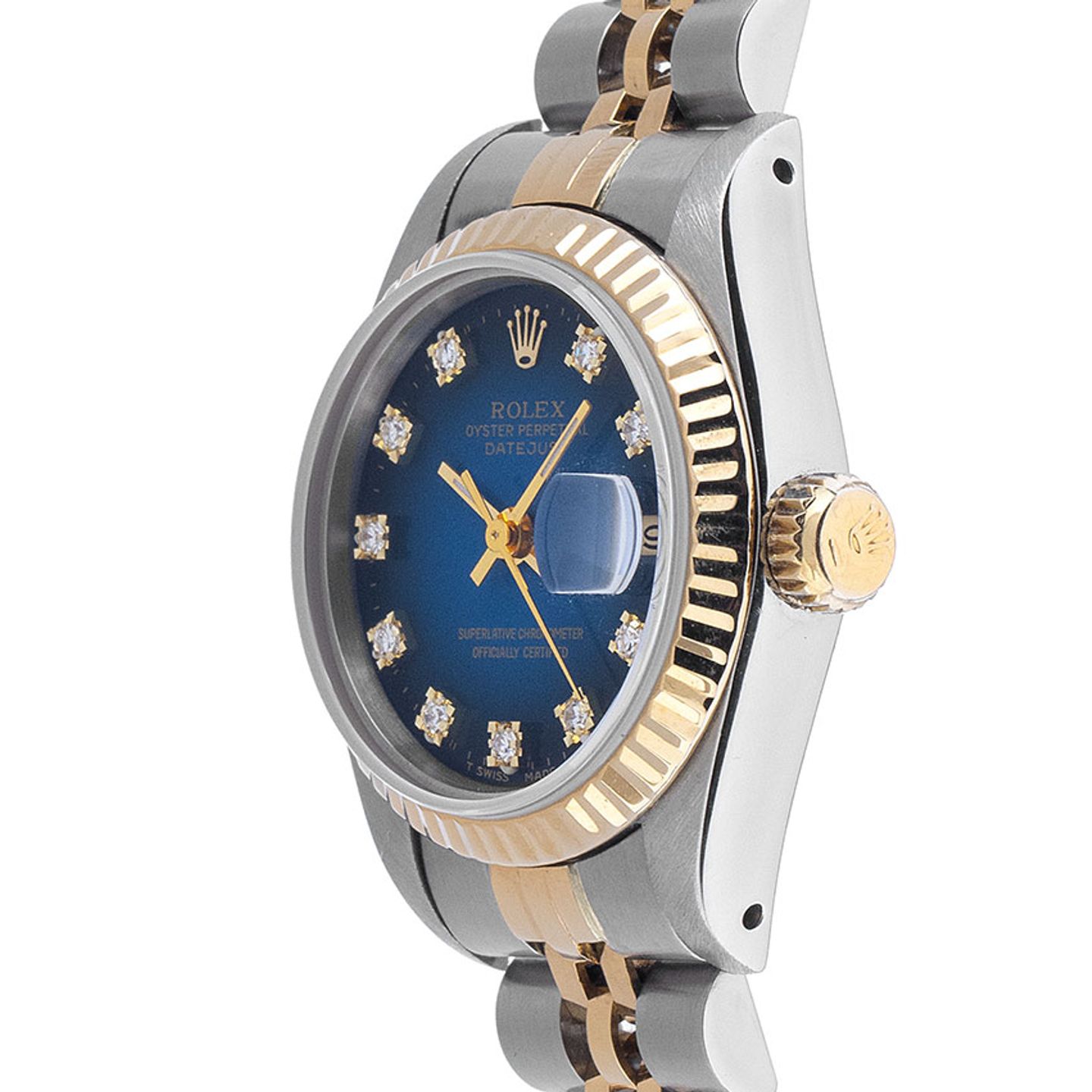 Rolex Lady-Datejust 69173 (1993) - Blauw wijzerplaat 26mm Goud/Staal (3/6)