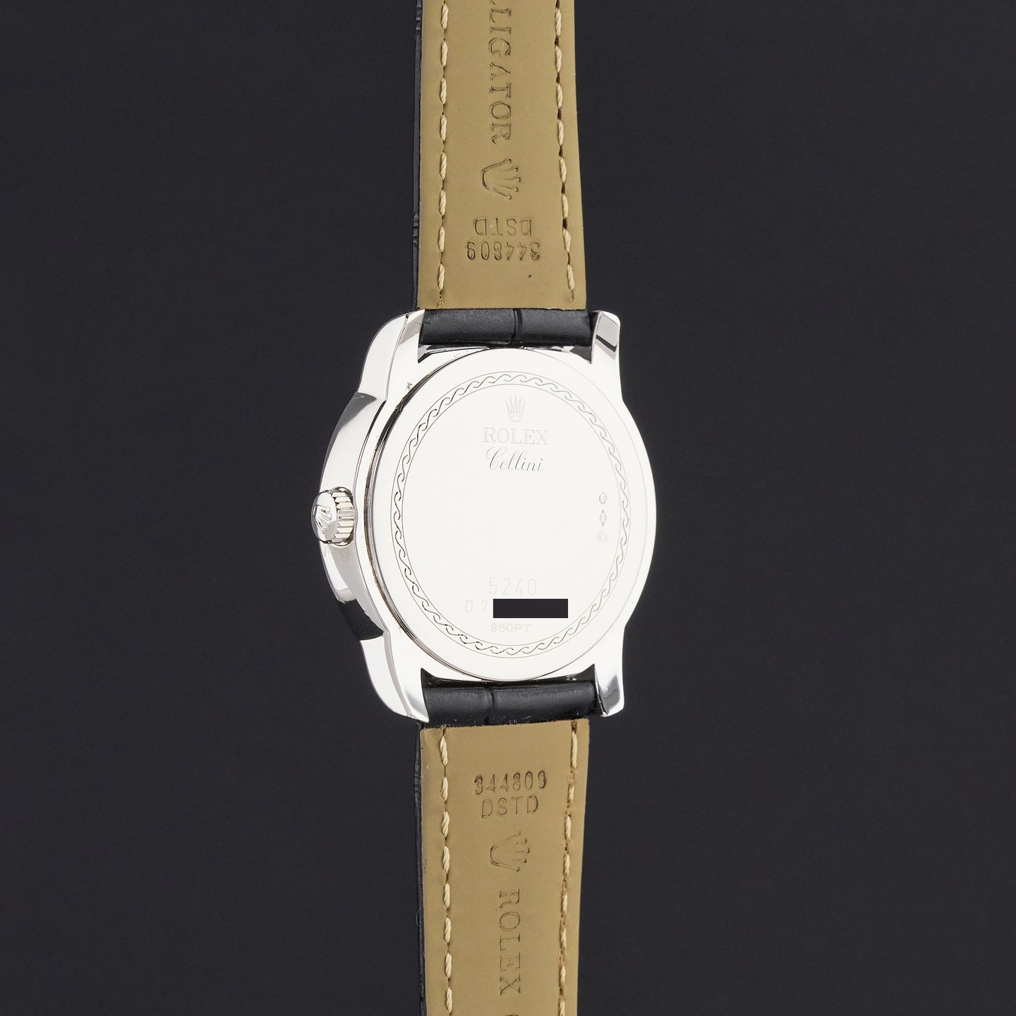 Rolex Cellini 5240 (2005) - Pearl dial 35 mm Platinum case (7/8)