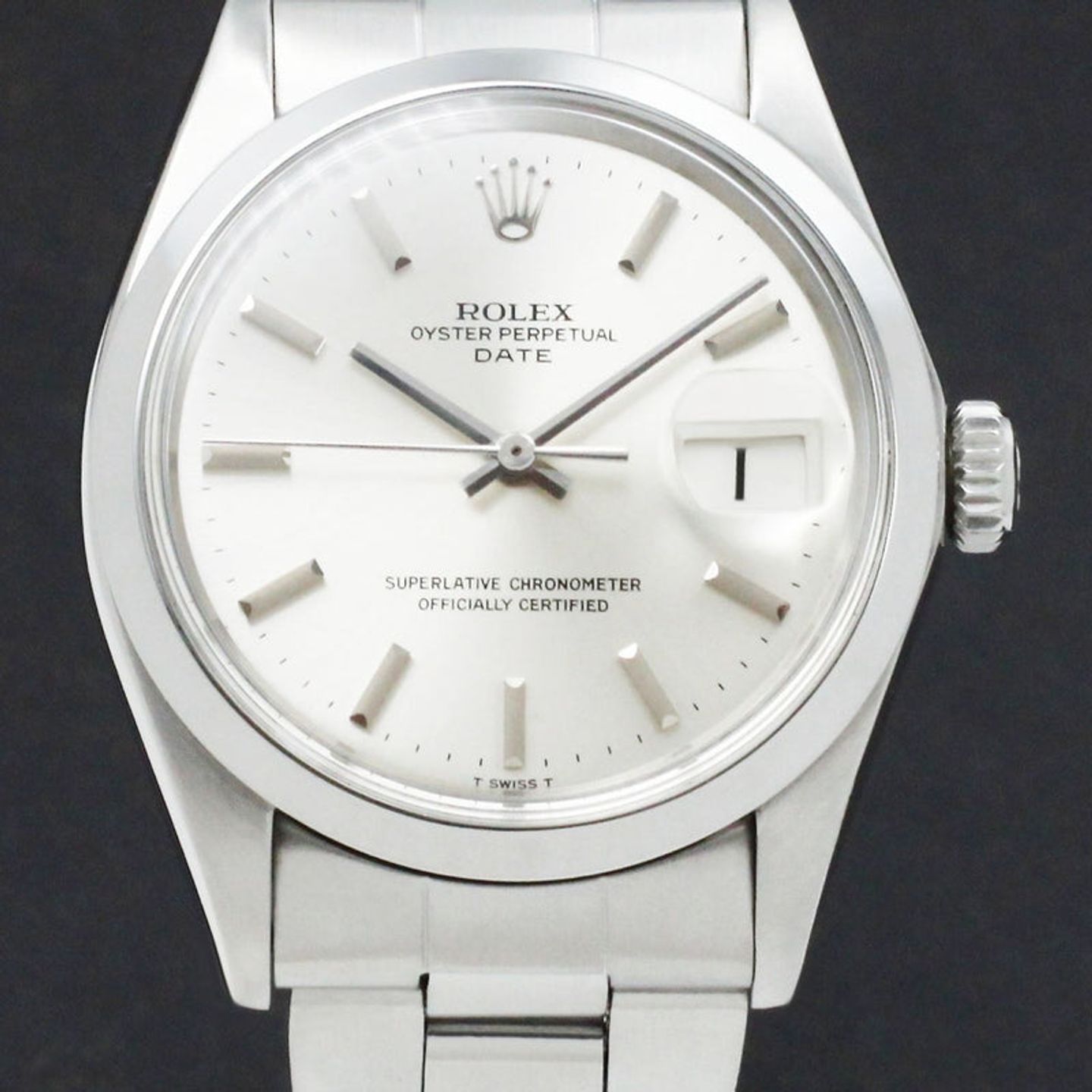 Rolex Oyster Perpetual Date 1500 (1971) - Silver dial 34 mm Steel case (1/7)