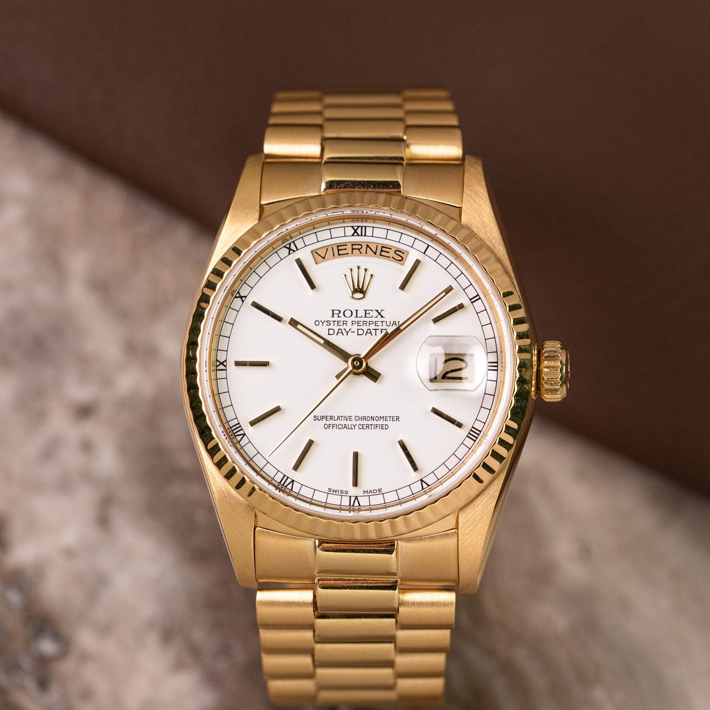Rolex Day-Date 36 18038 (1986) - 36 mm Yellow Gold case (1/5)