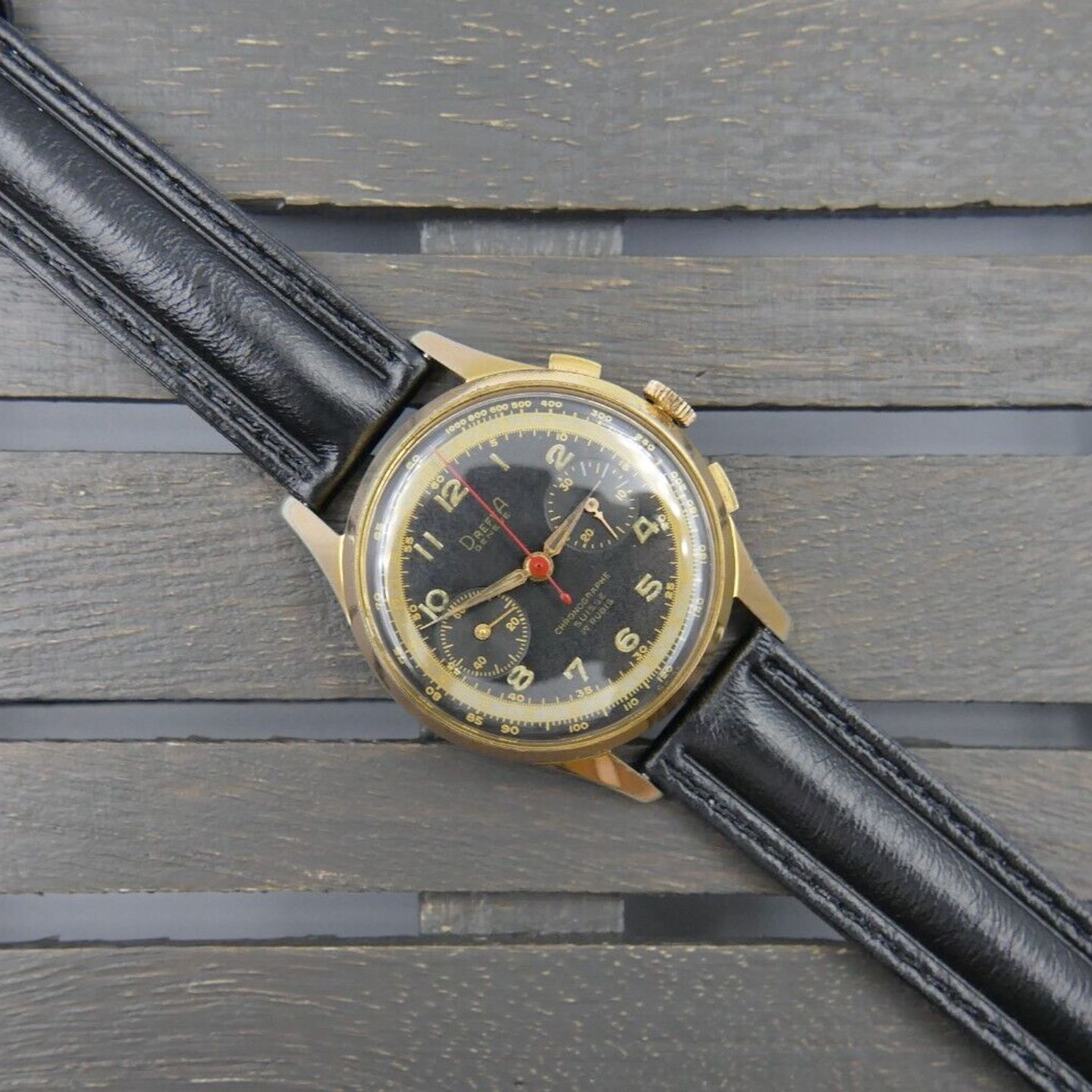 Dreffa Vintage Unknown (Unknown (random serial)) - Black dial Unknown Unknown case (5/8)