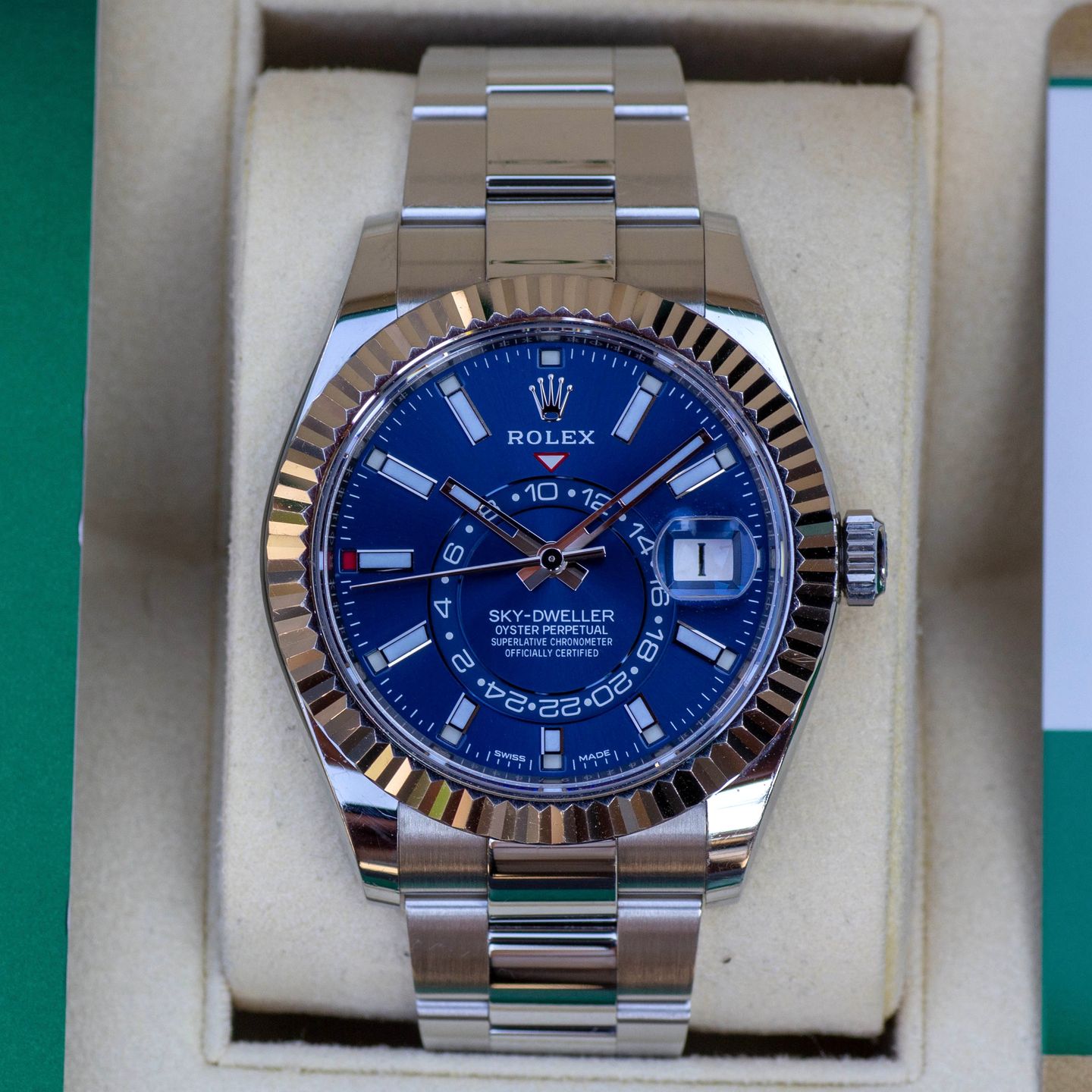 Rolex Sky-Dweller 326934 (2019) - Blauw wijzerplaat 42mm Staal (1/8)