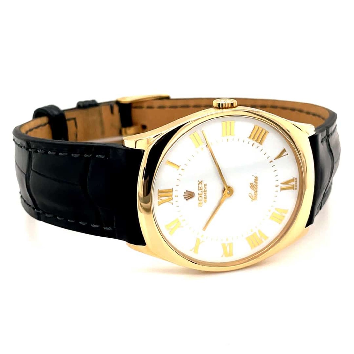 Rolex Cellini 4133/8 (1987) - White dial 31 mm Yellow Gold case (2/8)