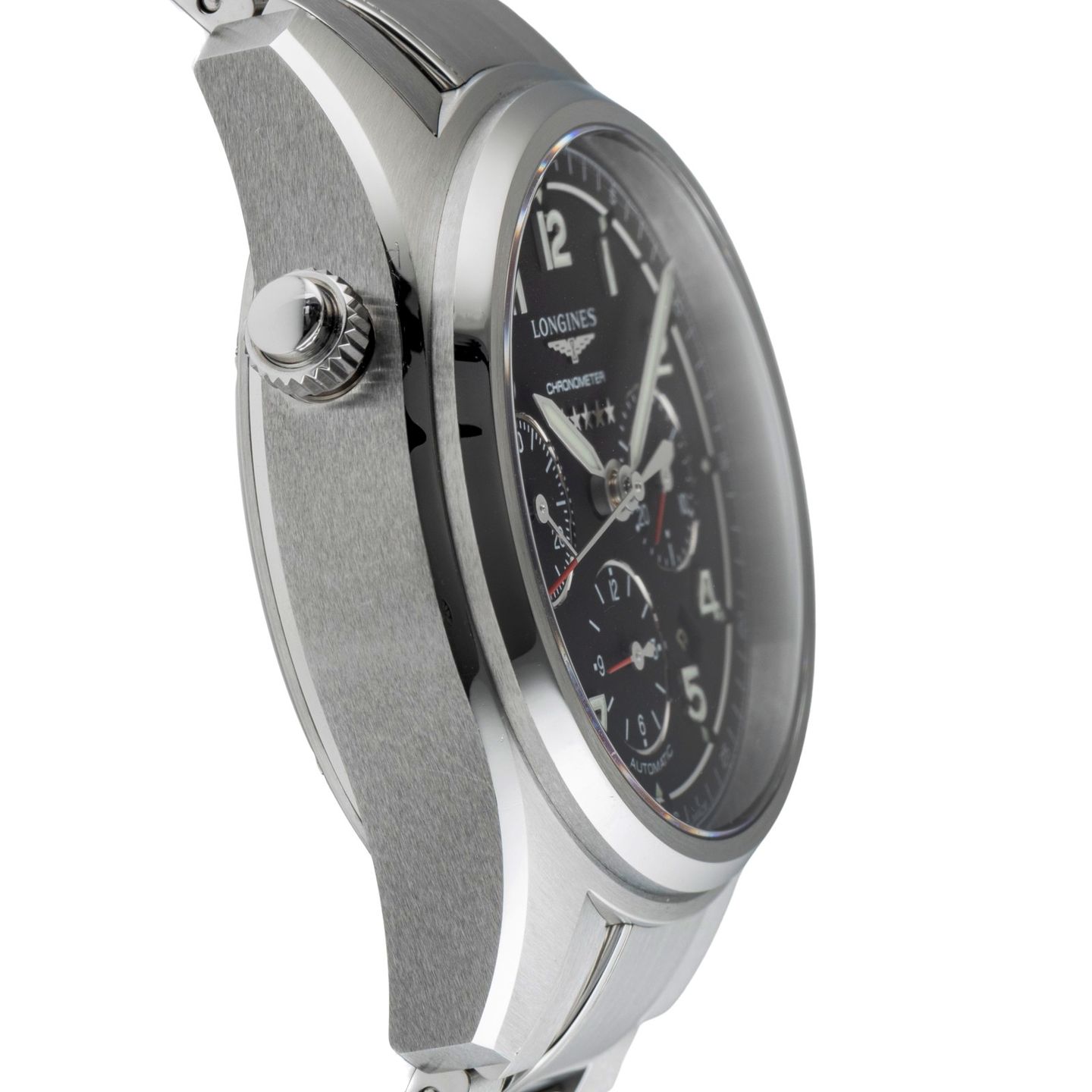 Longines Spirit L3.820.4.53.6 (Unknown (random serial)) - Black dial 42 mm Steel case (7/8)