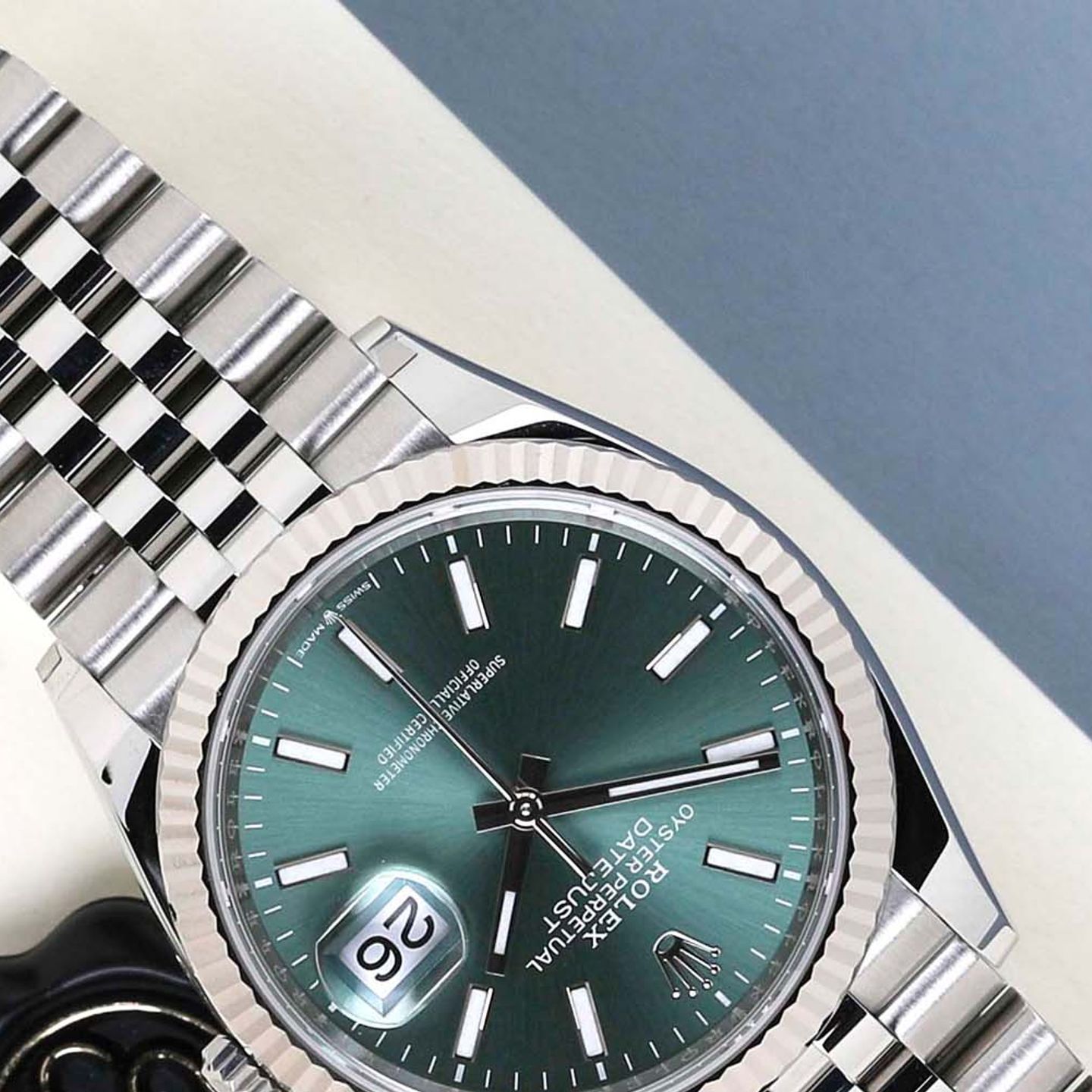 Rolex Datejust 36 126234 (2023) - Groen wijzerplaat 36mm Staal (4/8)