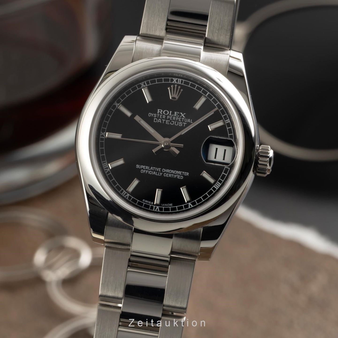 Rolex Datejust 31 178240 (Onbekend (willekeurig serienummer)) - Zwart wijzerplaat 31mm Staal (1/8)