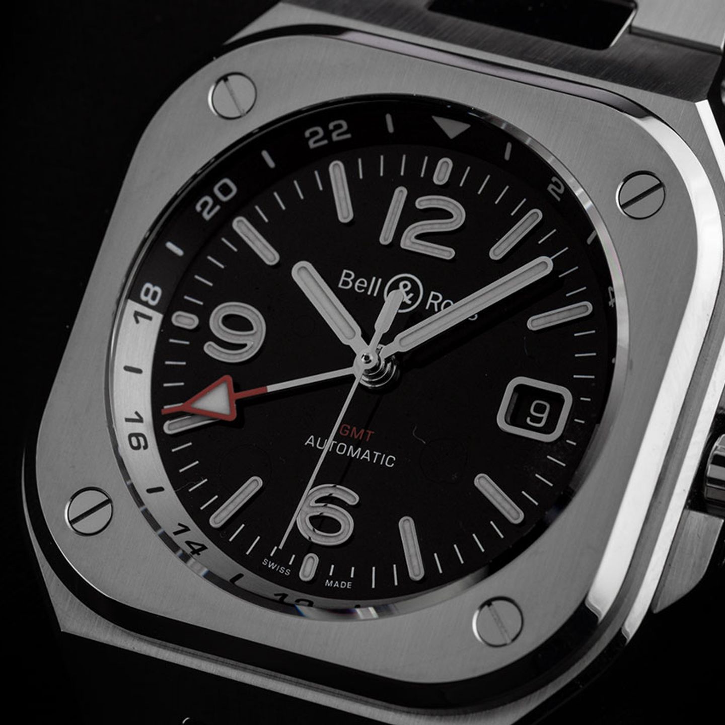 Bell & Ross BR 05 BR05G-BL-ST/SST (2024) - Zwart wijzerplaat 42mm Staal (3/7)