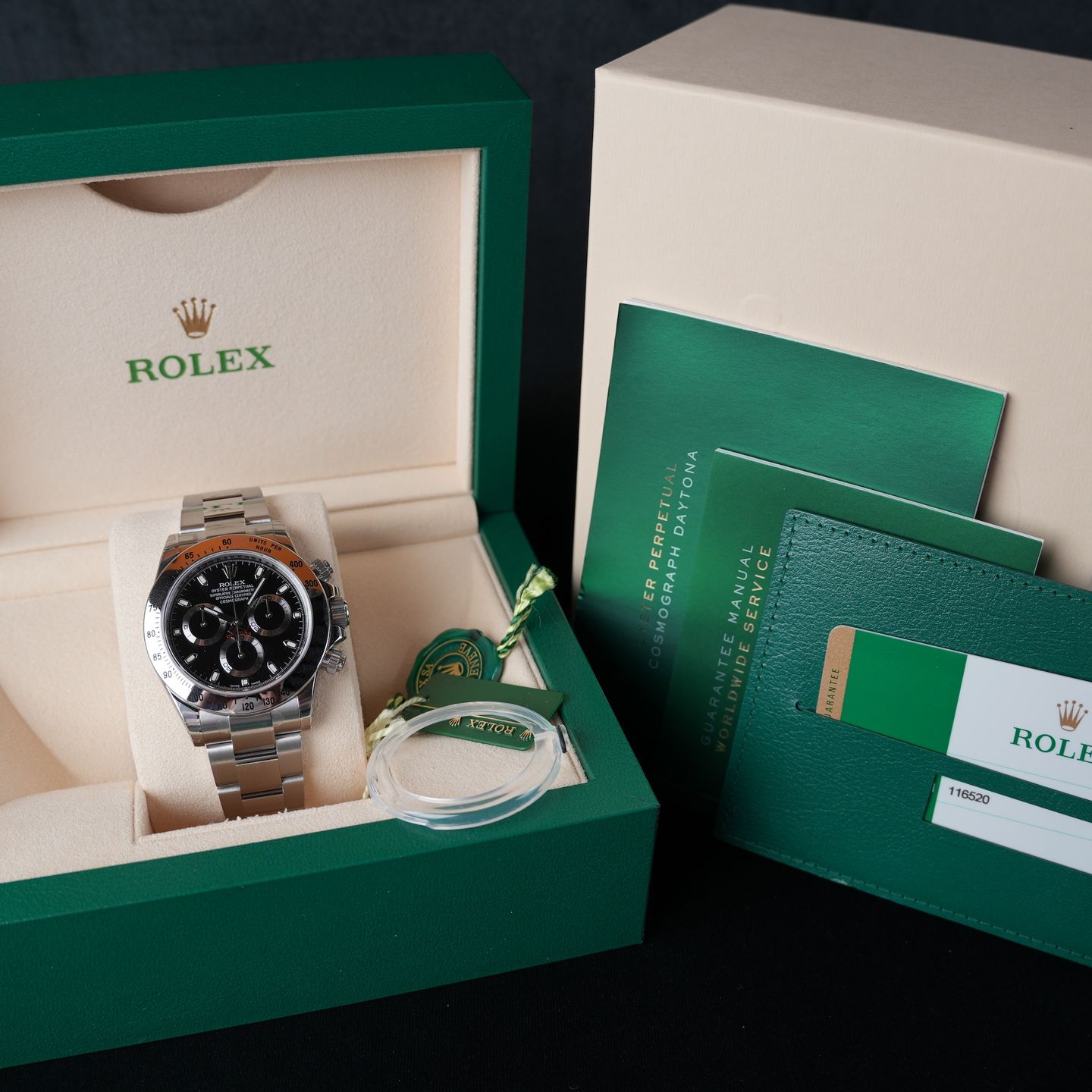 Rolex Daytona 116520 (2016) - Black dial 40 mm Steel case (8/8)
