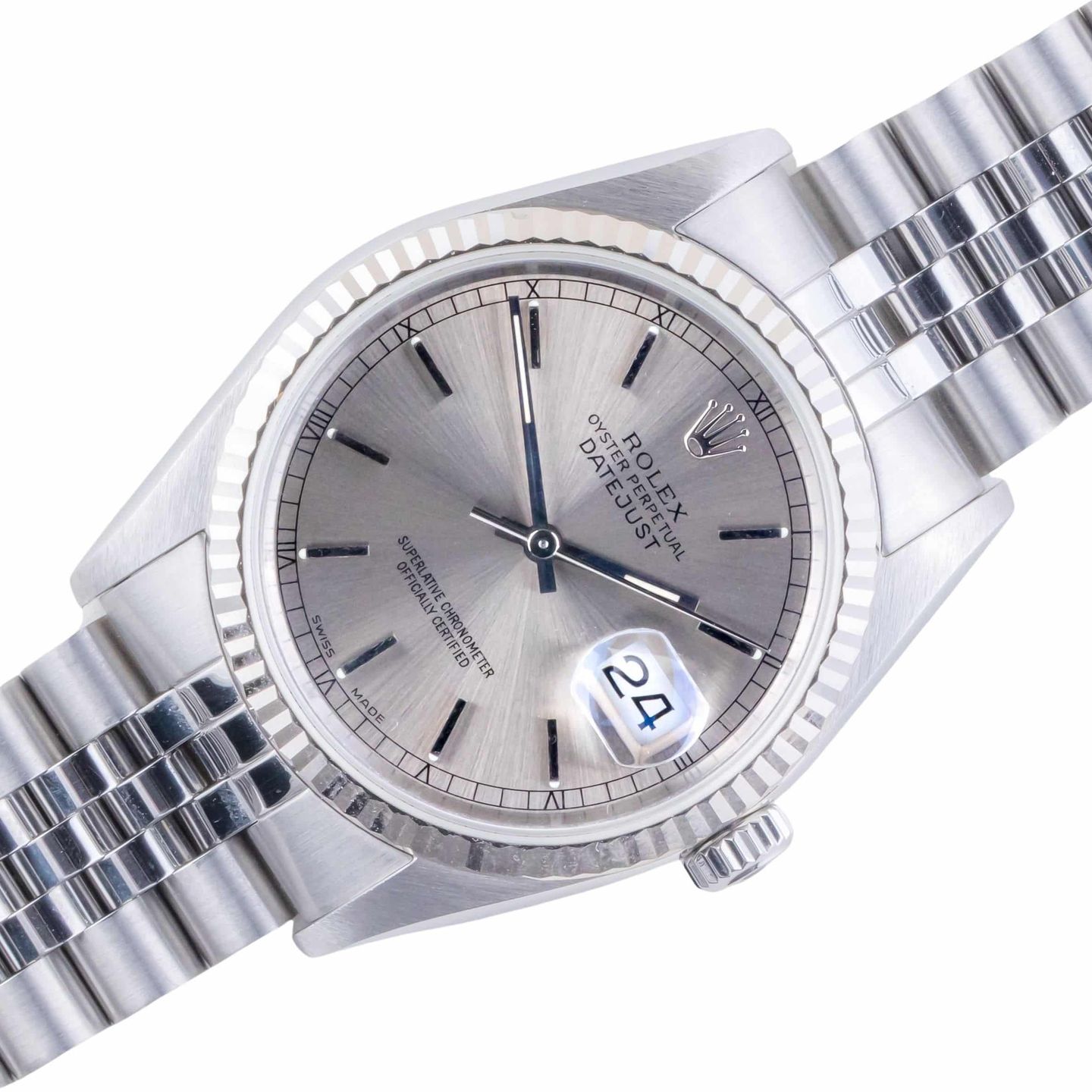 Rolex Datejust 36 16234 (1991) - Grey dial 36 mm Steel case (1/8)