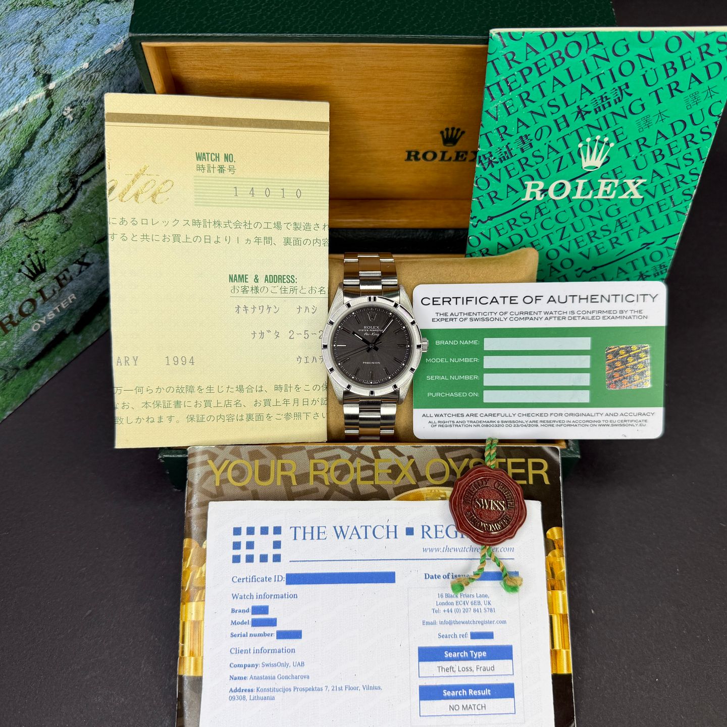 Rolex Air-King 14010 (1991) - 34mm Staal (4/8)