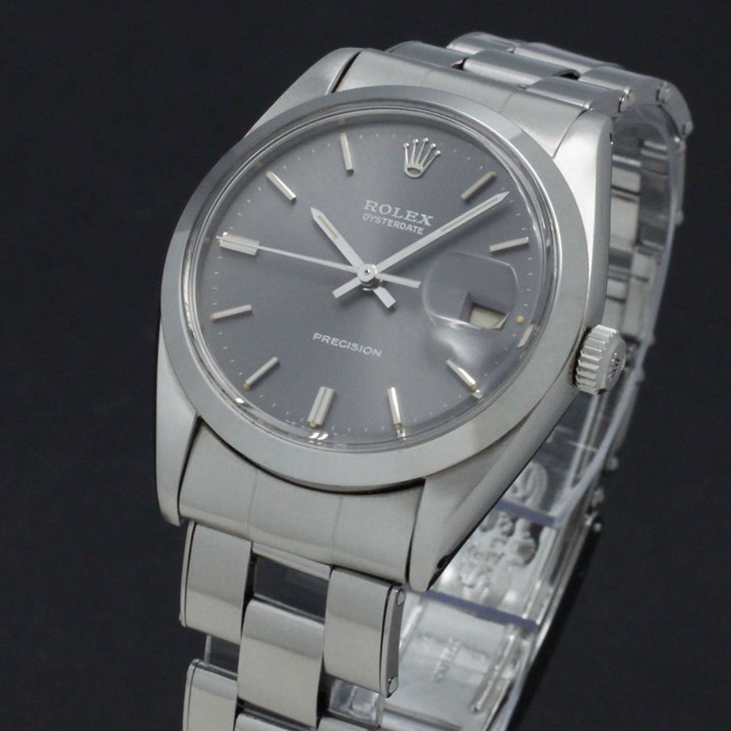 Rolex Oyster Precision 6694 (1966) - Grey dial 34 mm Steel case (6/7)